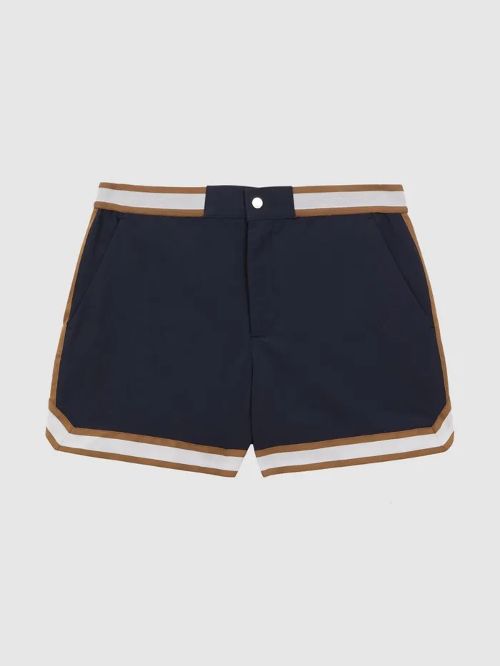 Reiss Shorts Baller Reiss Ch Elasticated Waist Contrast Swim Shorts Navytobacco 8211 Men