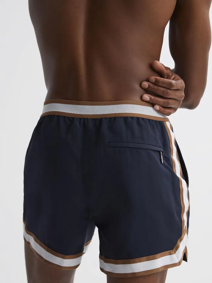 Reiss Shorts Baller Reiss Ch Elasticated Waist Contrast Swim Shorts Navytobacco 8211 Men