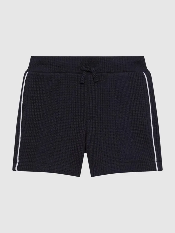 Reiss Shorts Dexter Textured Drawstring Shorts Navy 8211 Children