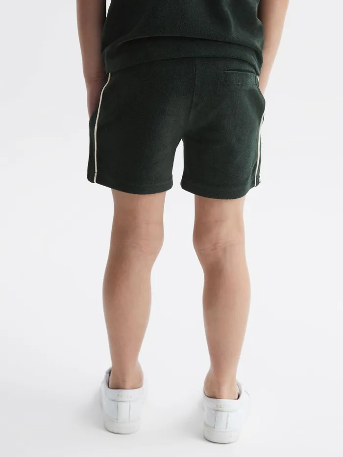 Reiss Shorts Fredericks Towelling Drawstring Shorts Green 8211 Children