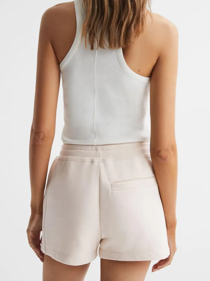 Reiss Shorts Gilly Relaxed Fit Cotton Drawstring Shorts Black 8211 Women
