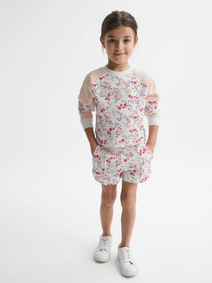 Reiss Shorts Harper Relaxed Floral Printed Shorts Pink Print 8211 Children