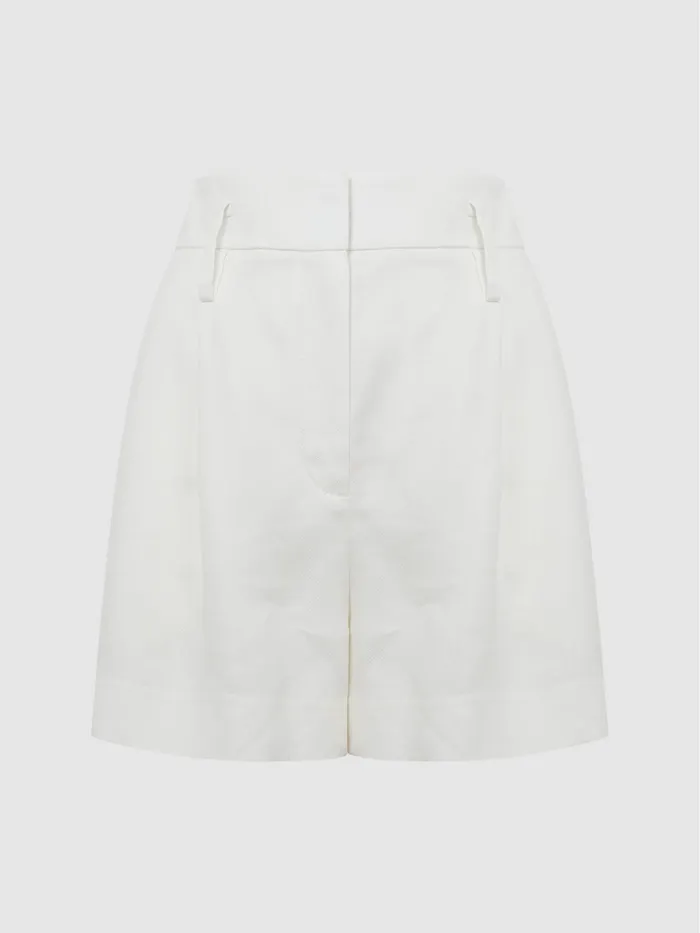 Reiss Shorts Hollie Linen Pleat Front Shorts White 8211 Women