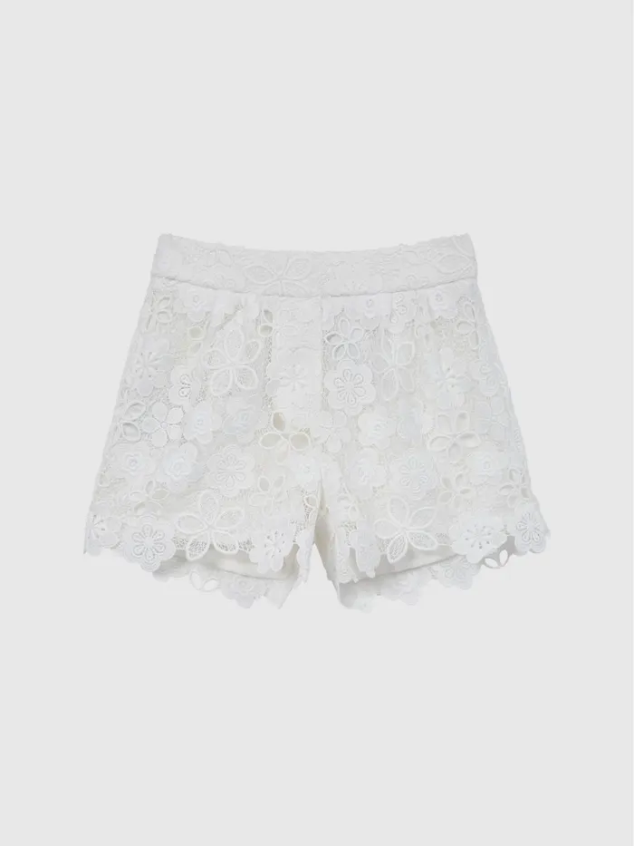 Reiss Shorts Skylar Lace Shorts Ivory 8211 Children