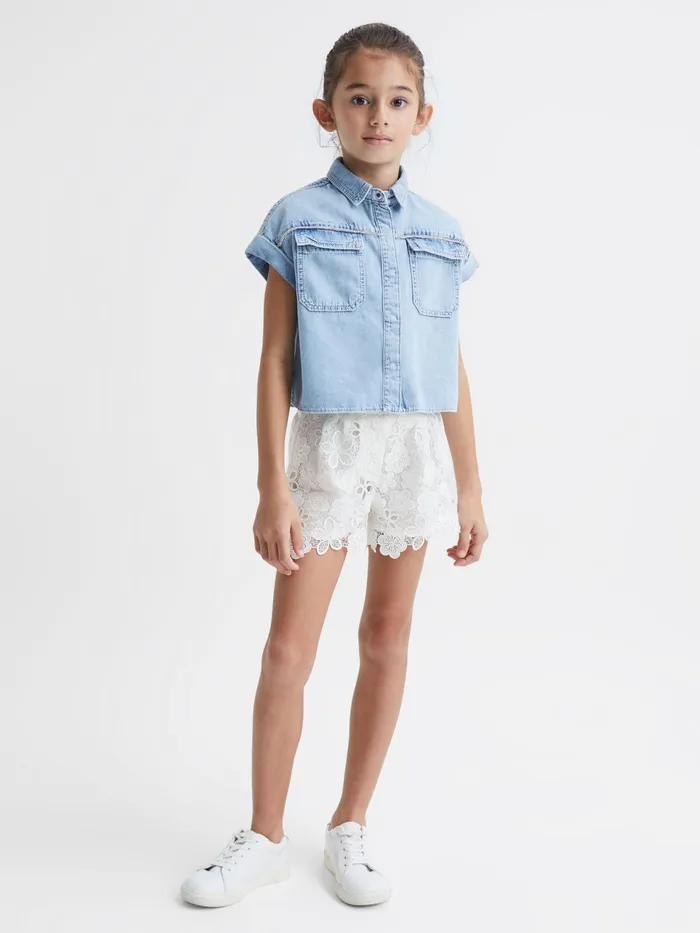 Reiss Shorts Skylar Lace Shorts Ivory 8211 Children