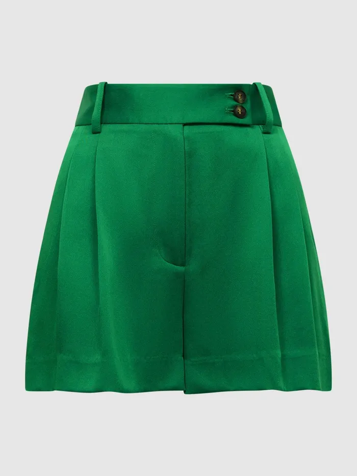 Reiss Shorts Sofie Mid Rise Tailored Shorts Green 8211 Women