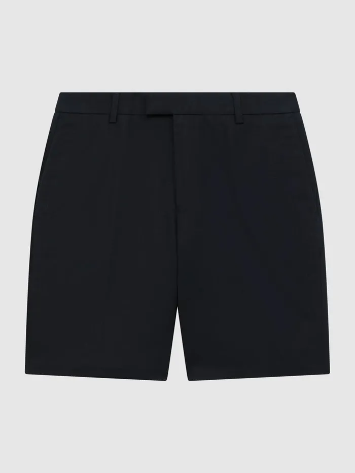 Reiss Shorts Southbury Cotton Blend Chino Shorts Navy 8211 Men