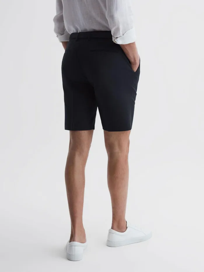 Reiss Shorts Southbury Cotton Blend Chino Shorts Navy 8211 Men