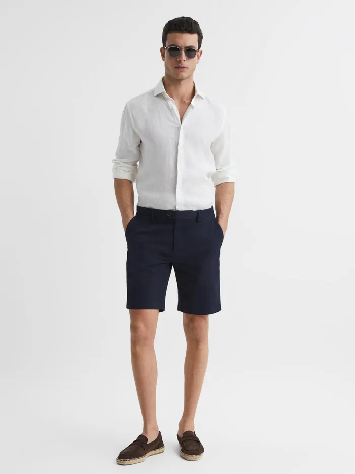 Reiss Shorts Wicket Modern Fit Chino Shorts Navy 8211 Men