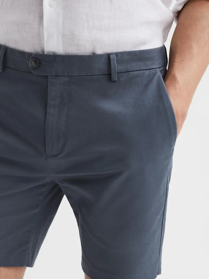 Reiss Shorts Wicket S Short Length Casual Chino Shorts Airforce Blue 8211 Men