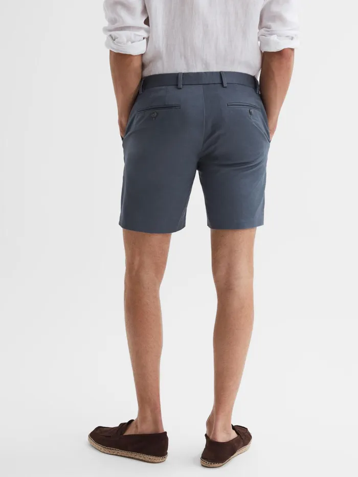 Reiss Shorts Wicket S Short Length Casual Chino Shorts Airforce Blue 8211 Men