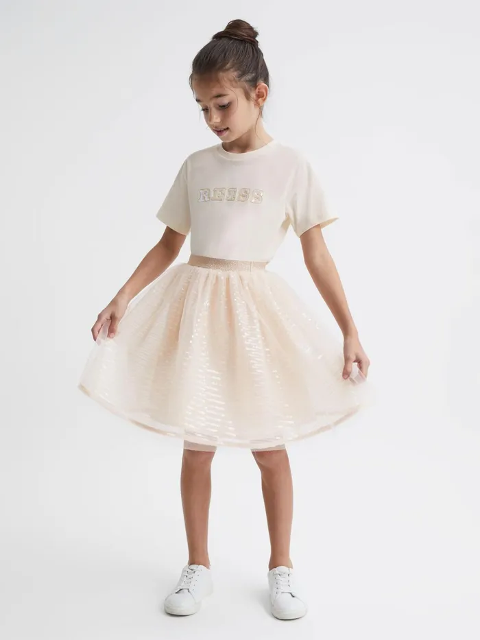 Reiss Skirts Charlotta Sequin Midi Skirt Lilac 8211 Children