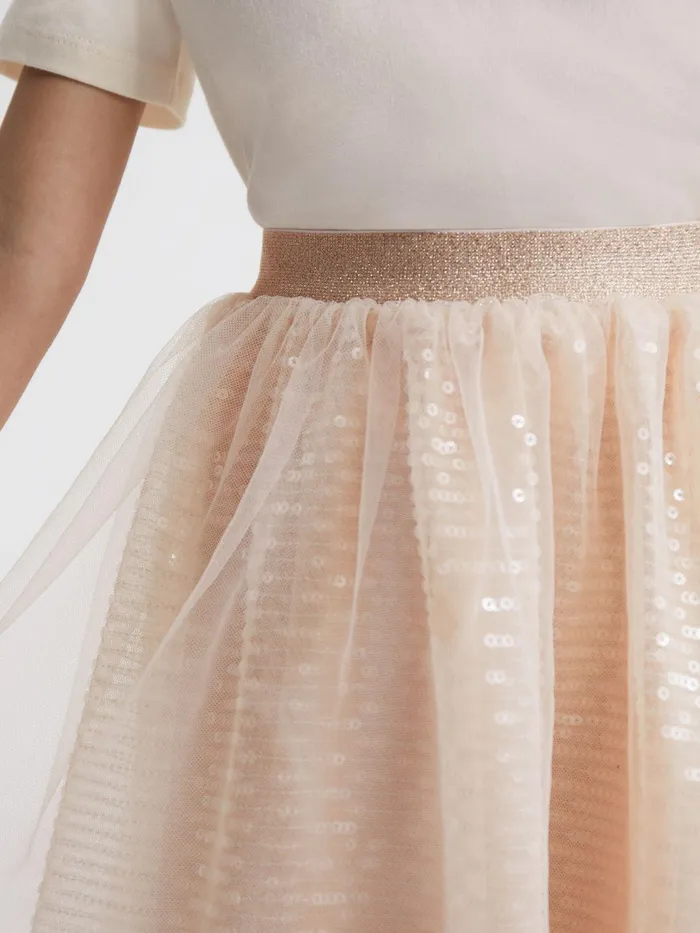 Reiss Skirts Charlotta Sequin Midi Skirt Lilac 8211 Children