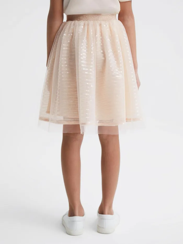 Reiss Skirts Charlotta Sequin Midi Skirt Lilac 8211 Children