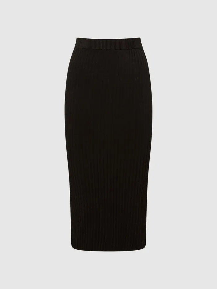 Reiss Skirts Iona Knitted Pencil Skirt CoOrd Black 8211 Women