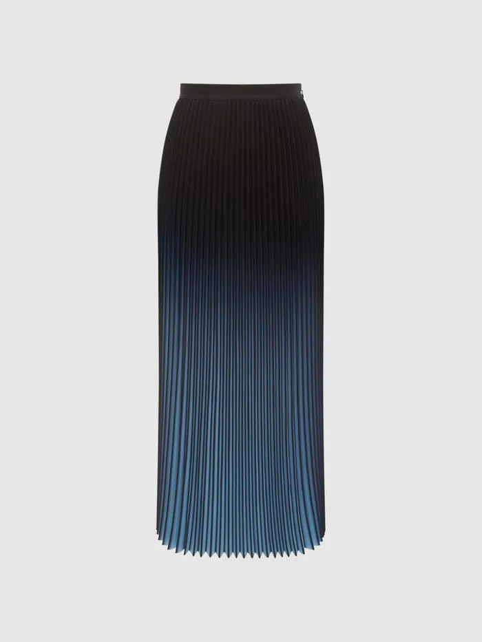 Reiss Skirts Marlie Ombre Pleated Midi Skirt Bright Blue 8211 Women