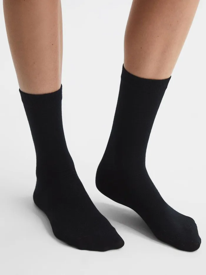 Reiss Socks and Underwear Celine Fine Wool Loafer Socks Black 8211 Women
