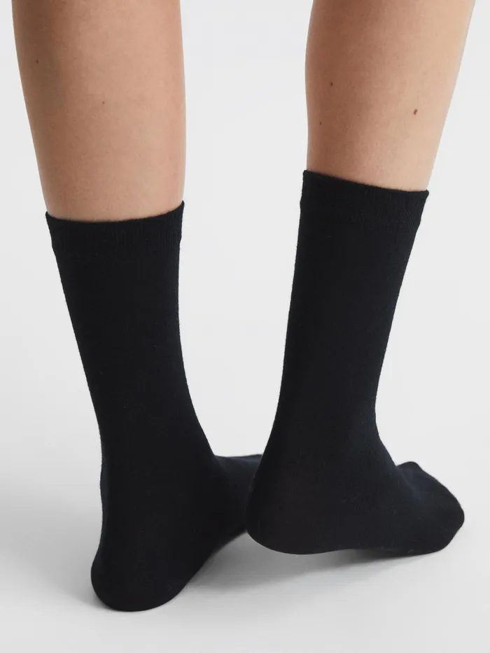 Reiss Socks and Underwear Celine Fine Wool Loafer Socks Black 8211 Women