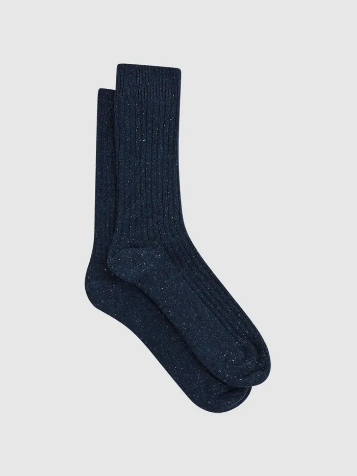 Reiss Socks and Underwear Coen Speckled Hiking Socks Navy 8211 Men
