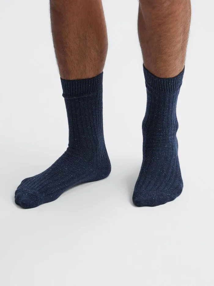 Reiss Socks and Underwear Coen Speckled Hiking Socks Navy 8211 Men