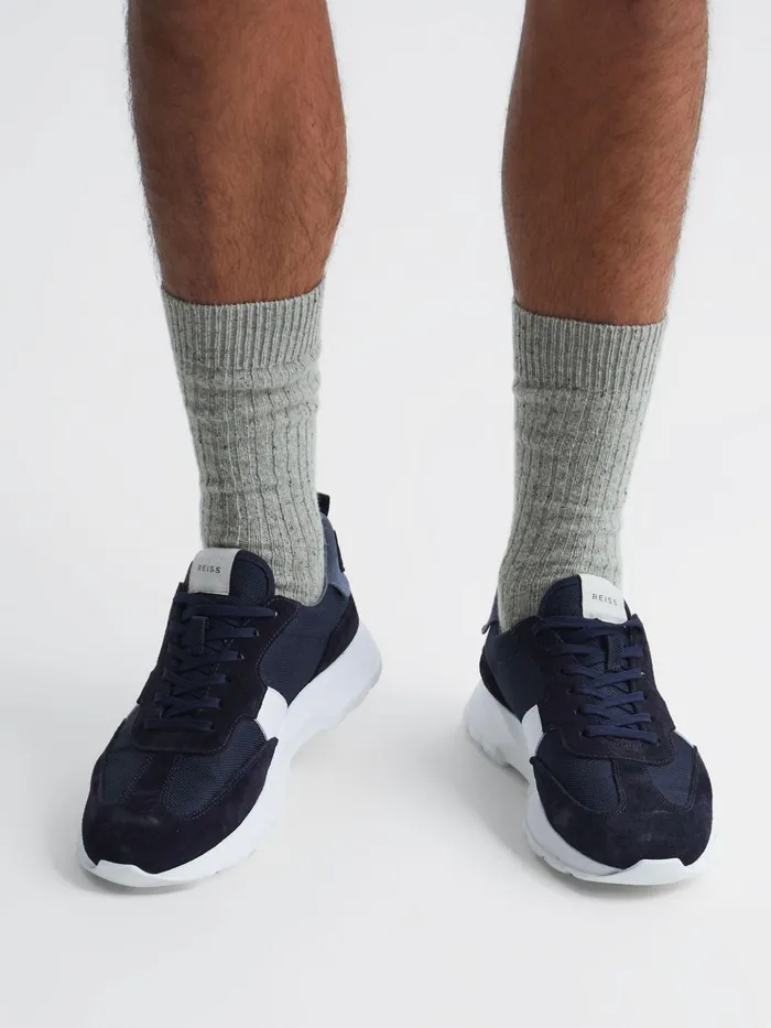 Reiss Socks and Underwear Coen Speckled Hiking Socks Soft Grey 8211 Men