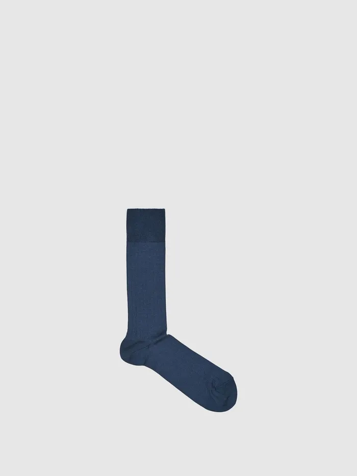Reiss Socks and Underwear Fela Cotton Blend Socks Airforce Blue 8211 Men
