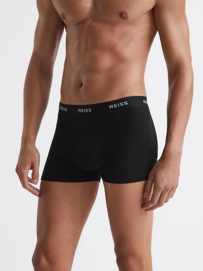 Reiss Socks and Underwear Heller Three Pack Organic Cotton Boxers Black 8211 Men Reiss Socks and Underwear Heller Three Pack Organic Cotton Boxers Black 8211 Men