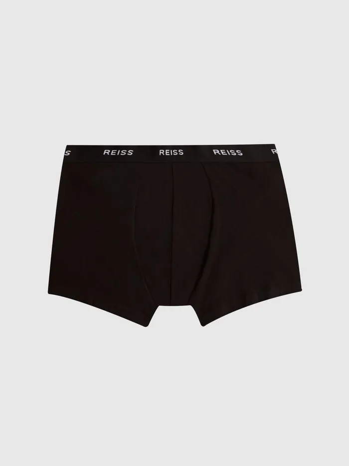 Reiss Socks and Underwear Heller Three Pack Organic Cotton Boxers Black 8211 Men