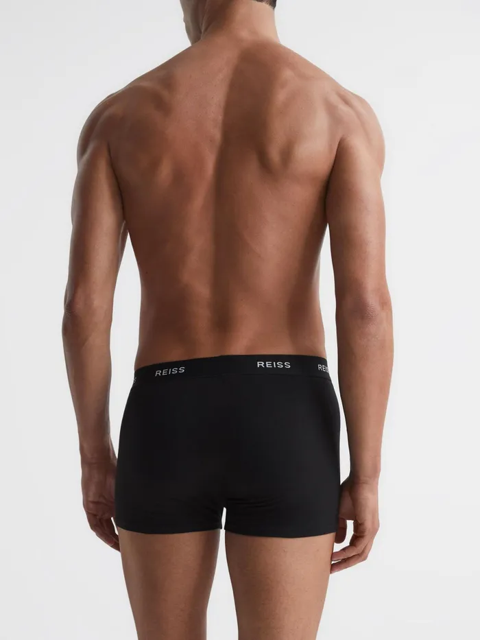 Reiss Socks and Underwear Heller Three Pack Organic Cotton Boxers Black 8211 Men
