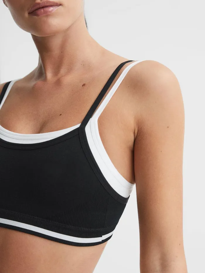 Reiss Socks and Underwear Kelsey The Upside Seamless Sports Bra Black 8211 Women