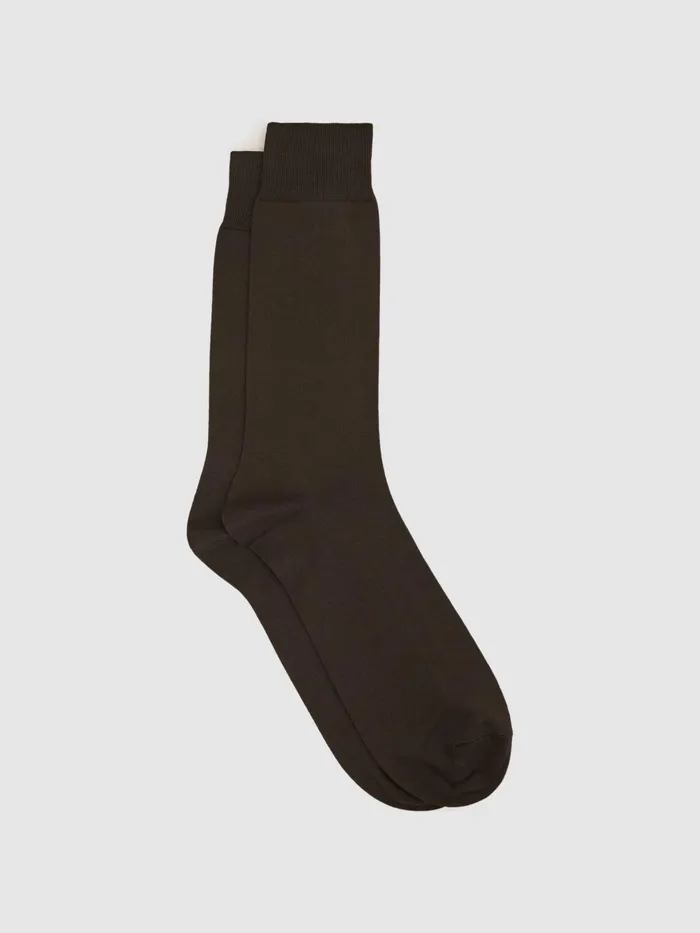Reiss Socks and Underwear Mari Mercerised Cotton Blend Socks Chocolate 8211 Men Reiss Socks and Underwear Mari Mercerised Cotton Blend Socks Chocolate 8211 Men