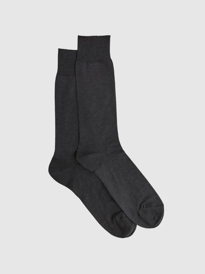 Reiss Socks and Underwear Mari Mercerised Cotton Blend Socks Mid Grey 8211 Men