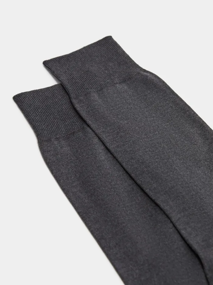 Reiss Socks and Underwear Mari Mercerised Cotton Blend Socks Mid Grey 8211 Men