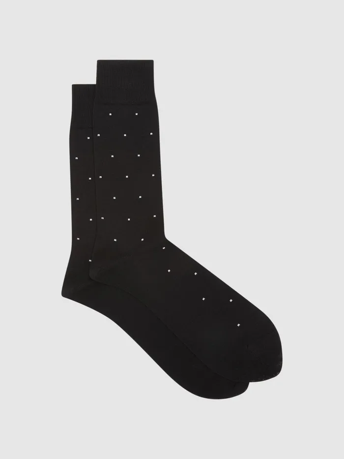 Reiss Socks and Underwear Mario Spot Polka Dot Socks Black 8211 Men