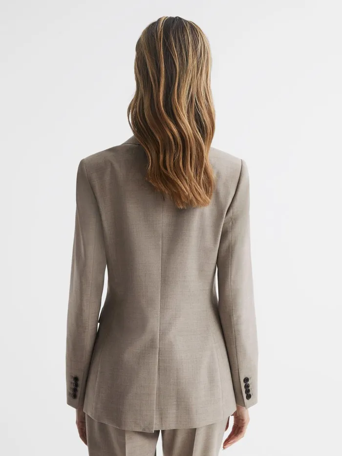 Reiss Suits and Tailoring Emily Wool Blend Tailored Blazer Oatmeal 8211 Women