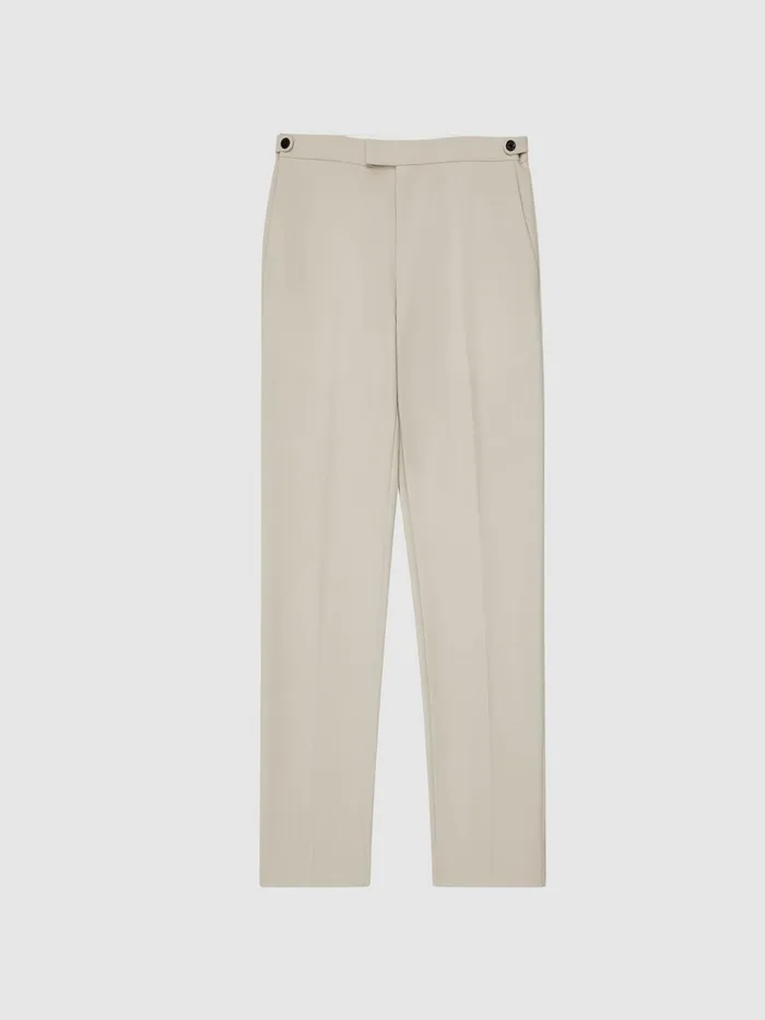 Reiss Suits and Tailoring Fine Modern Fit Wool Trousers Stone 8211 Men