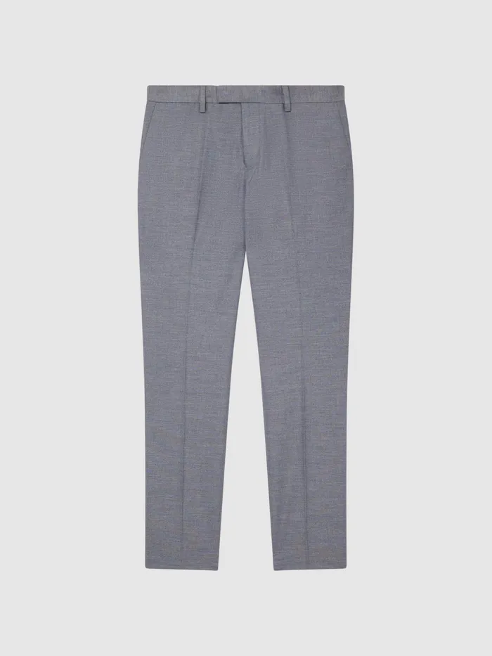 Reiss Suits and Tailoring Fold Slim Fit Trousers Airforce Blue 8211 Men