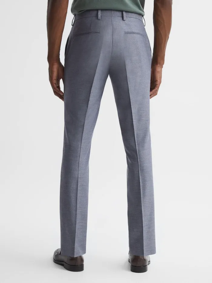 Reiss Suits and Tailoring Fold Slim Fit Trousers Airforce Blue 8211 Men