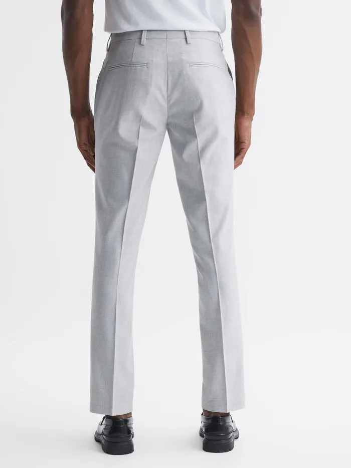 Reiss Suits and Tailoring Fold Slim Fit Trousers Light Grey 8211 Men