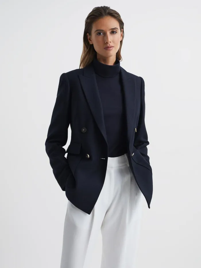 Reiss Suits and Tailoring Larsson Double Breasted Twill Blazer Navy 8211 Women Reiss Suits and Tailoring Larsson Double Breasted Twill Blazer Navy 8211 Women