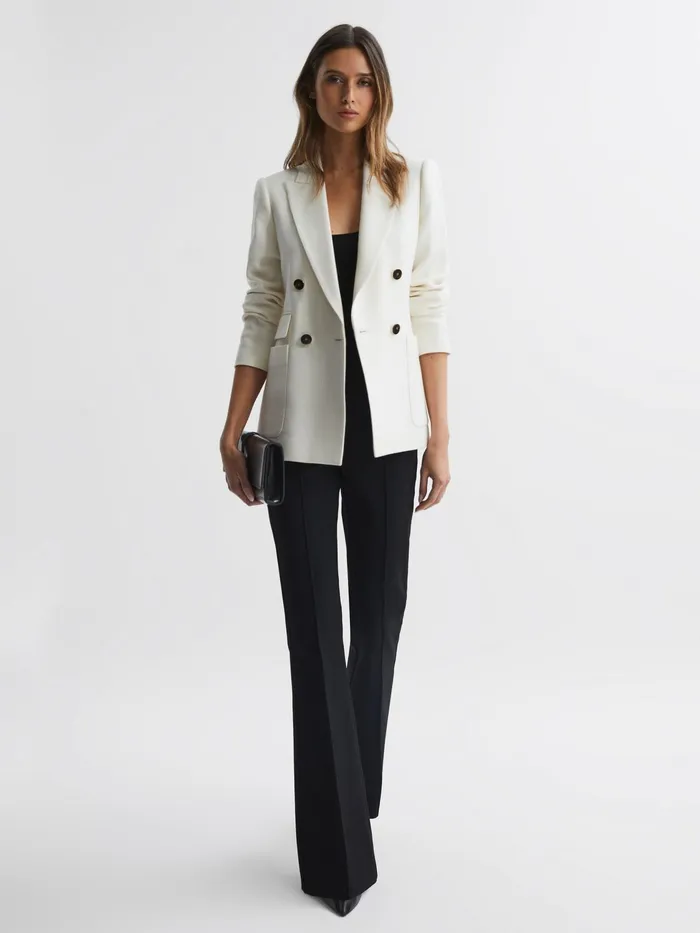 Reiss Suits and Tailoring Larsson Double Breasted Twill Blazer White 8211 Women Reiss Suits and Tailoring Larsson Double Breasted Twill Blazer White 8211 Women