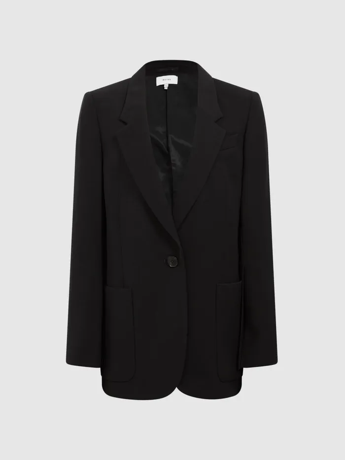 Reiss Suits and Tailoring Maia Single Breasted Split Sleeve Tailored Fit Blazer Black 8211 Women