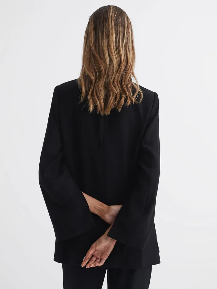 Reiss Suits and Tailoring Maia Single Breasted Split Sleeve Tailored Fit Blazer Black 8211 Women