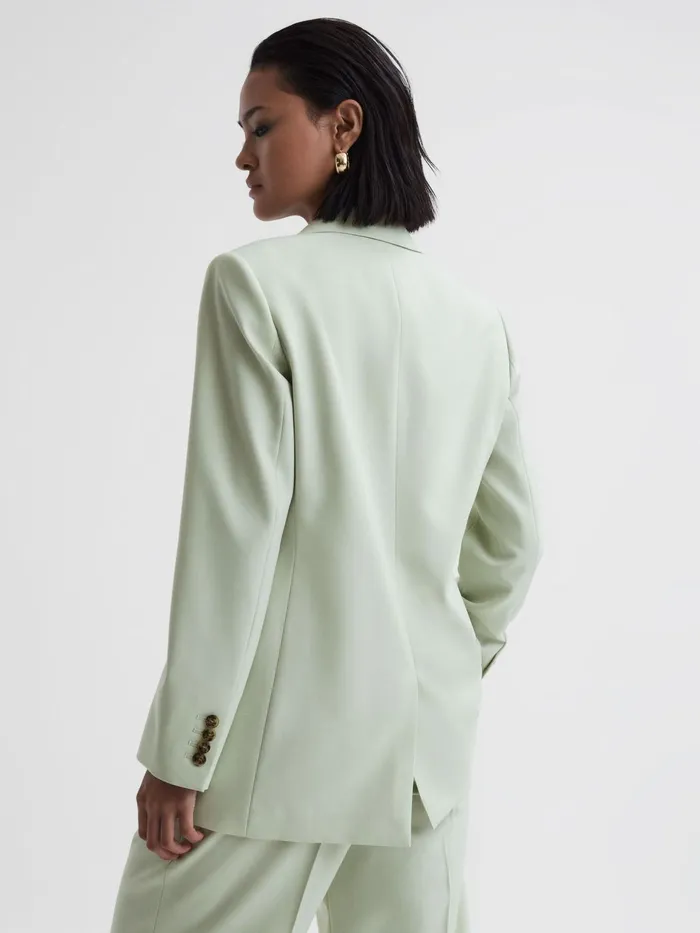 Reiss Suits and Tailoring Naomi Single Breasted Wool Blend Blazer Green 8211 Women