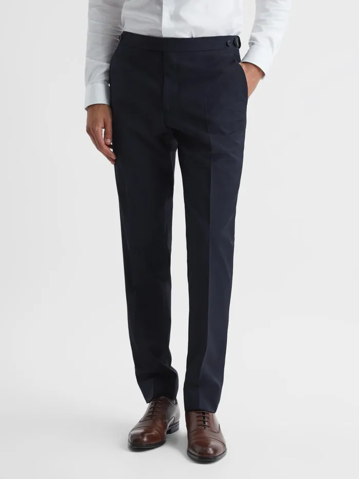 Reiss Suits and Tailoring Pray Slim Fit Wool Blend Trousers Black 8211 Men