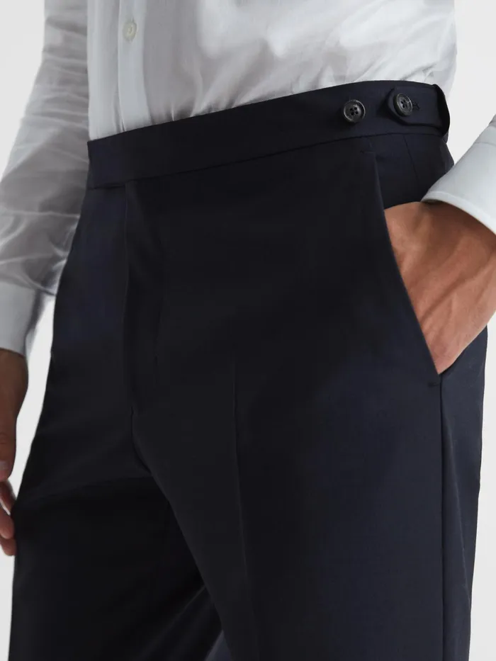 Reiss Suits and Tailoring Pray Slim Fit Wool Blend Trousers Black 8211 Men