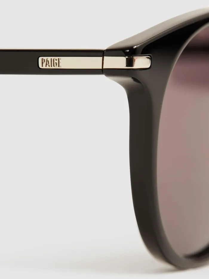 Reiss Sunglasses Caylen Paige Round Acetate Frame Sunglasses Black 8211 Men