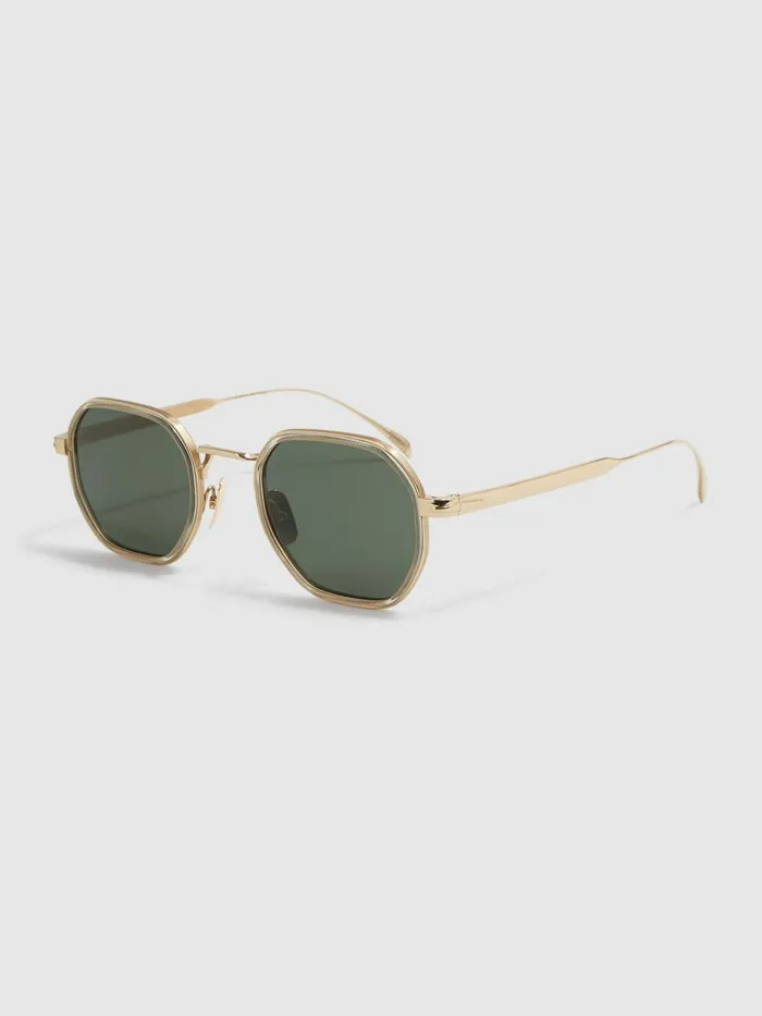 Reiss Sunglasses David Beckham Eyewear By David Beckham Hexagonal Sunglasses Gold 8211 Men
