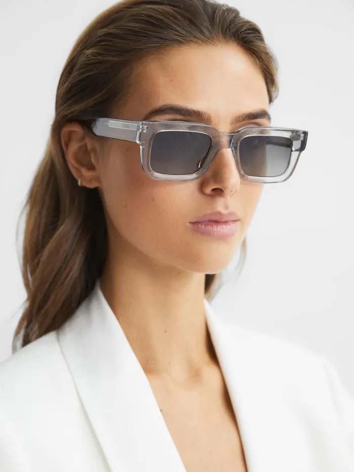 Reiss Sunglasses Five Chimi Rectangular Frame Acetate Sunglasses Grey 8211 Women
