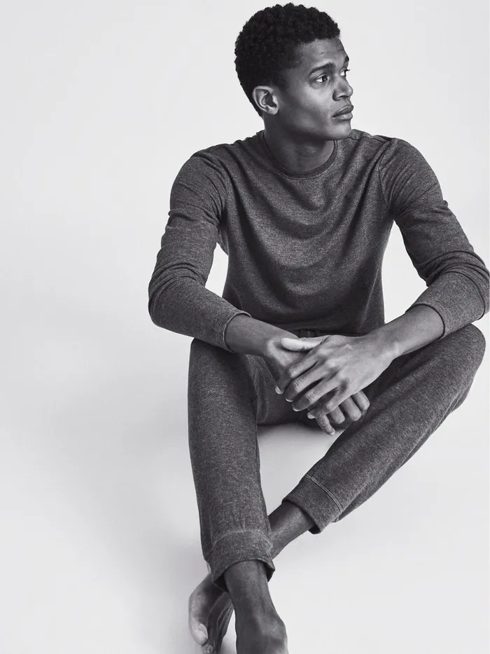 Reiss Sweats and Hoodies Adam Melange Crew Neck Jumper Dark Grey 8211 Men